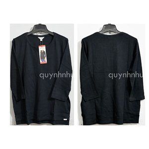 Orvis Ladies' ¾ Sleeve Split Neck Pima  Cotton Top.